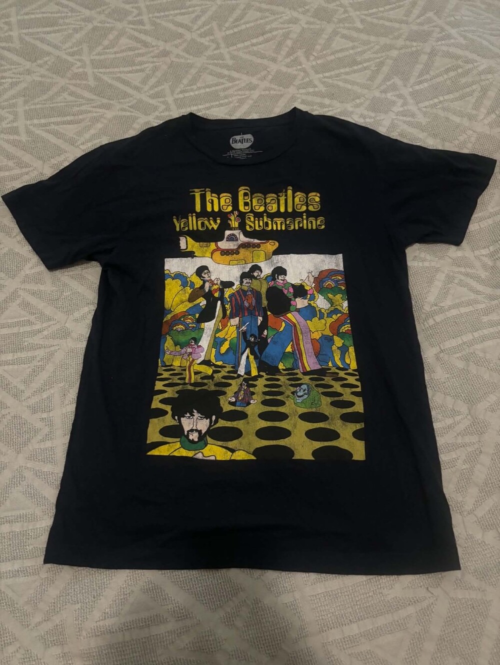The Beatles Yellow Submarine Short Sleeve Shirt, Size Adult Medium